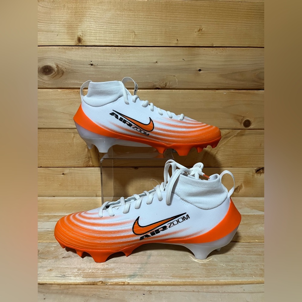 New Nike Air Zoom Vapor Pro 1 Orange White Football Cleats HM8850-103 Mens 8 - Picture 2 of 7